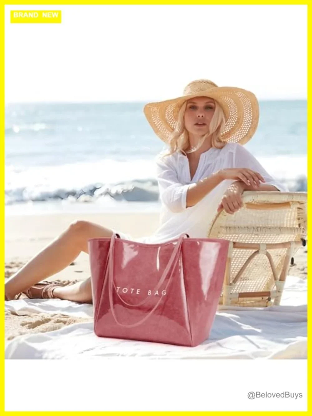 PVC Tote Women Weekender Bag Large Shopper Handbag Oversize Shoulder Travel